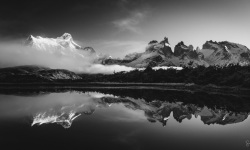 Copy-of-P-2x1-BW-Torres-del-Paine-Sunrise-Reflections