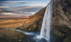 H-3x2-Seljalandfoss-Sunset