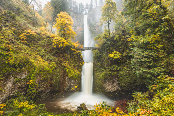 Multnomah Falls in Autumn