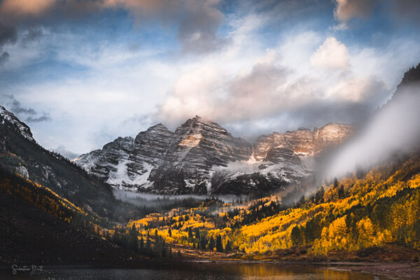 Maroon Bells Golden Mist