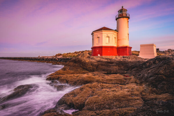 Coquille Lighthouse Blue Hour