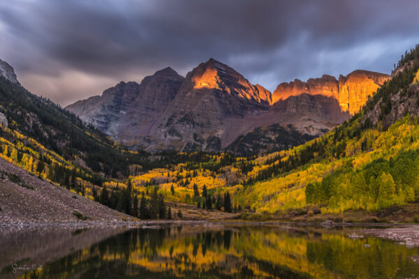 Maroon Bells Fire Sunrise