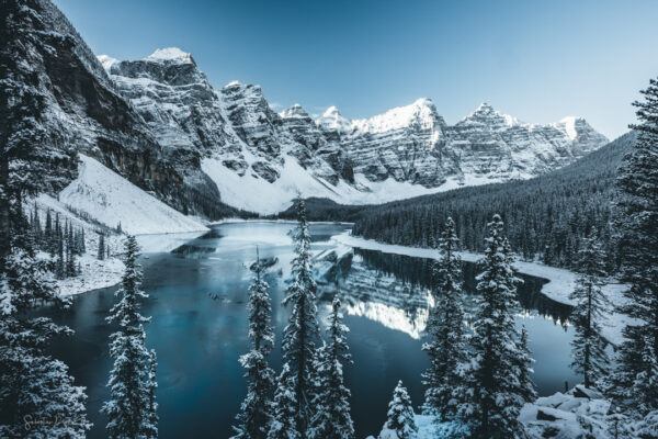 Moraine Lake Freezing Reflections