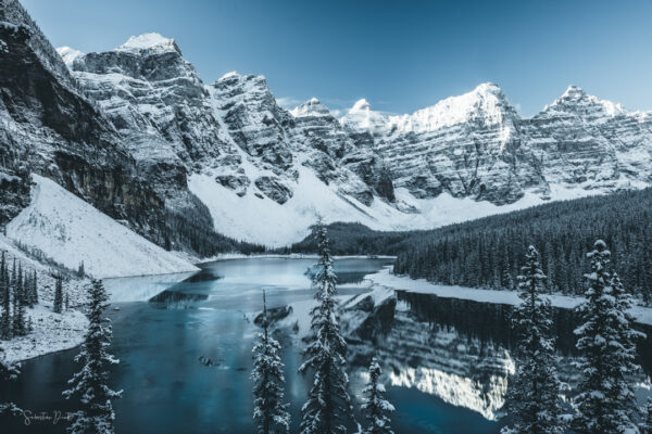 Moraine Lake Freezing Reflections