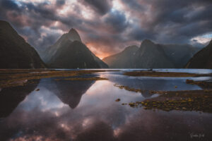Milford Sound Sunset Fjordland National Park